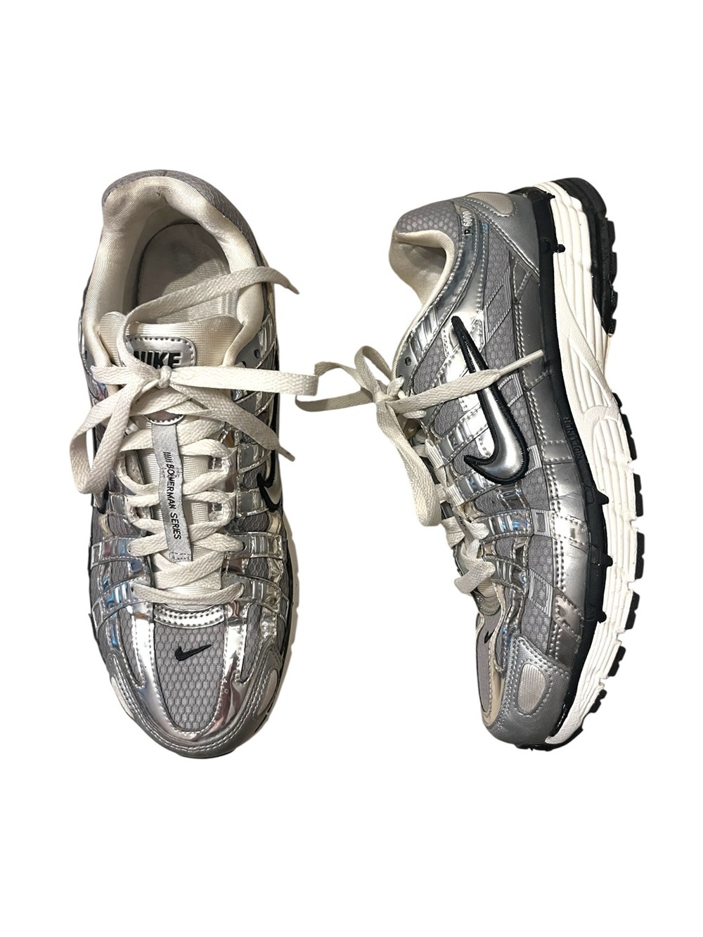 Nike P-6000 Metallic Silver Men's CN0149-001 Sz 8.5